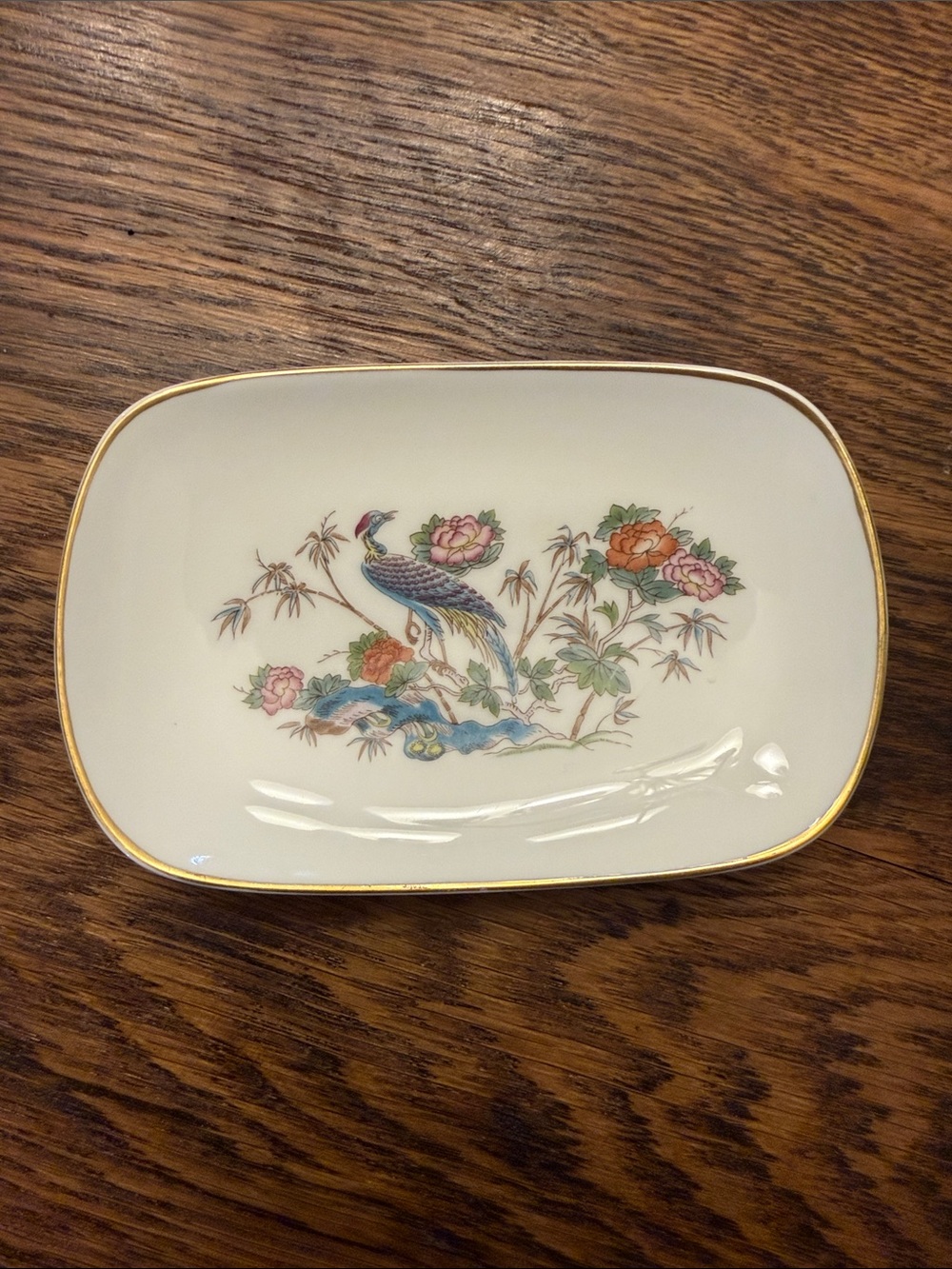 Wedgwood White Bone China Trinket Dish with Gold Mark